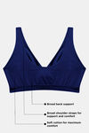 Zivame Double Layered Non Wired High Coverage Nursing Sleep Bra - Medieval Blue — thumbnail 6